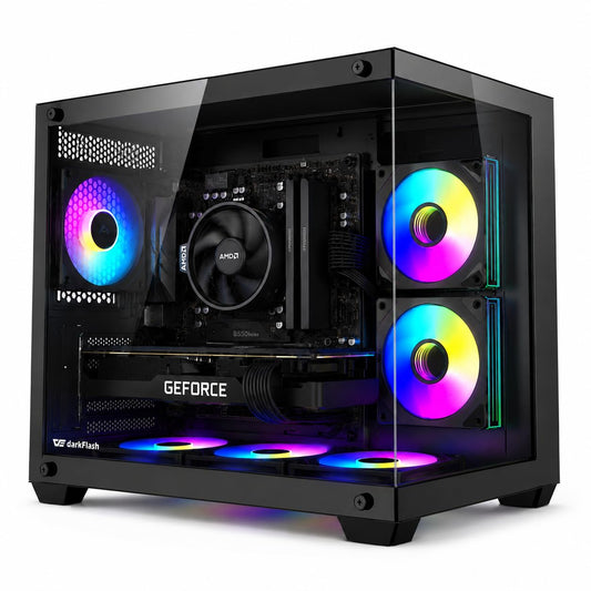 ジーム ゲーミングPC デスクトップ Ryzen 5 5500 RTX 3060 12G メモリ16GB SSD500GB G-StormCG C285MP ブラック B0GZMB3788