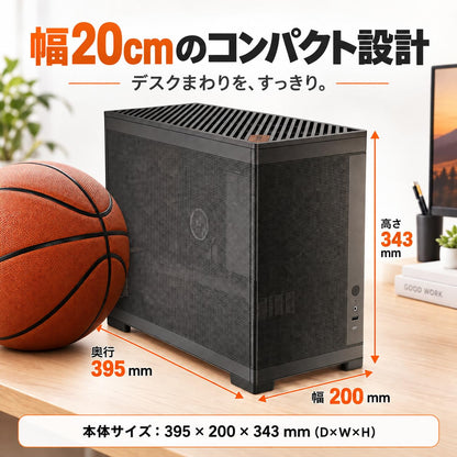 ジーム ゲーミングPC デスクトップ Ryzen 7 5700X RTX 5060 メモリ16GB SSD1.0TB MiniArt 4 ブラック B0HJ851QBQ