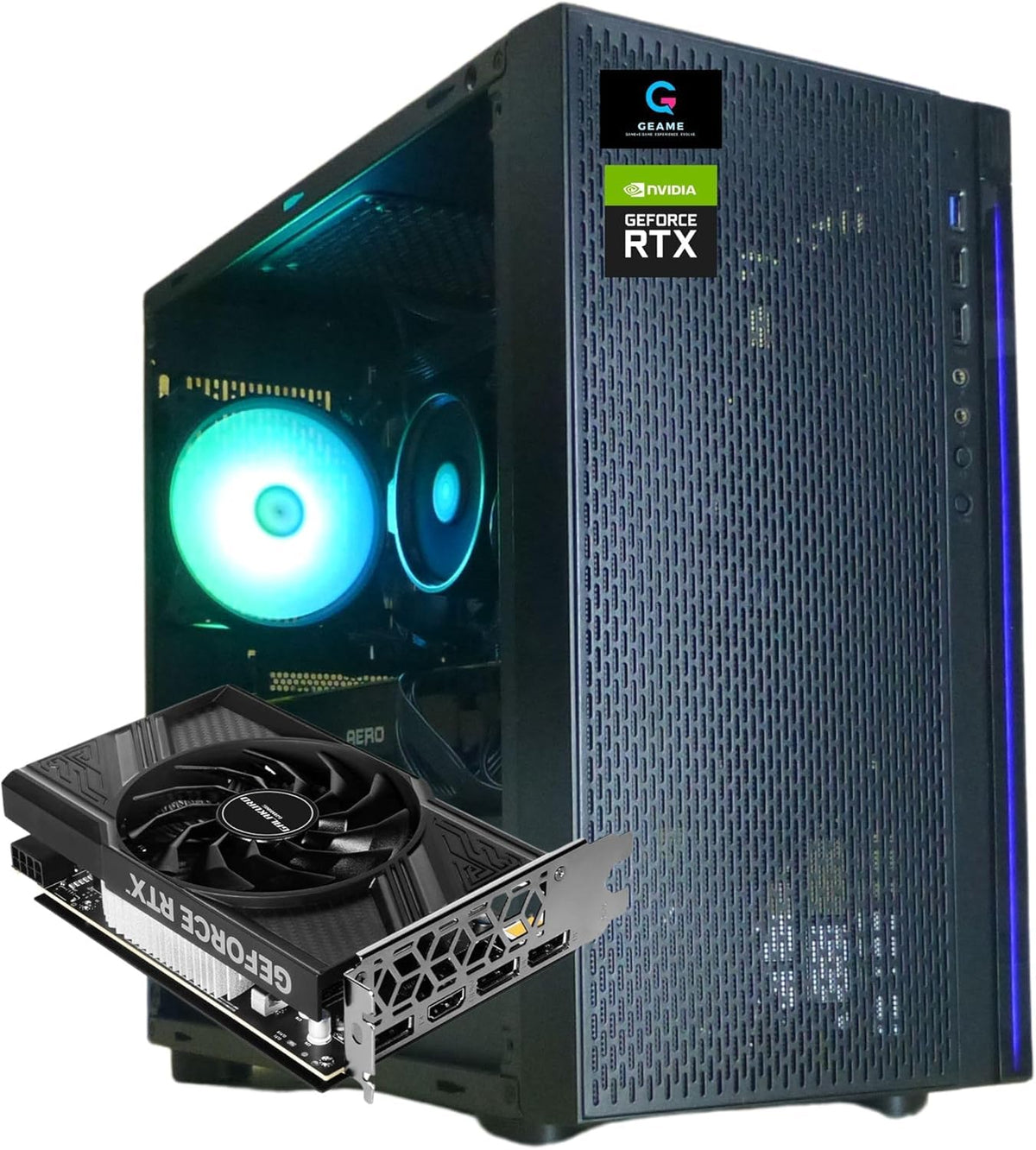 ジーム ゲーミングPC デスクトップ Ryzen 5 4500 RTX 5060 メモリ16GB SSD500GB G-StormXa H18 ブラック RGBファン付 B0H21CMSKJ