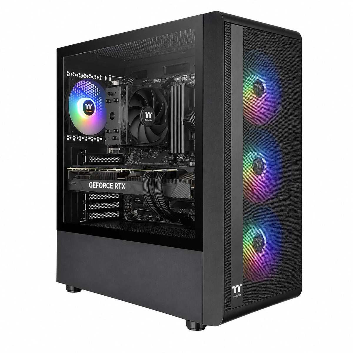 ジーム ゲーミングPC デスクトップ Ryzen 7 5700X RTX 3070 メモリ32GB SSD1.0TB 整備済みGPU S200 TG ARGB Plus ブラック B0HGL414JY