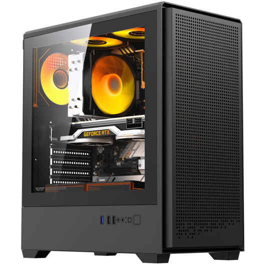 ジーム ゲーミングPC デスクトップ Ryzen 5 5500 RTX 3060 12G メモリ16GB SSD500GB G-StormCG DB330メッシュ ブラック B0GZMCG3L2