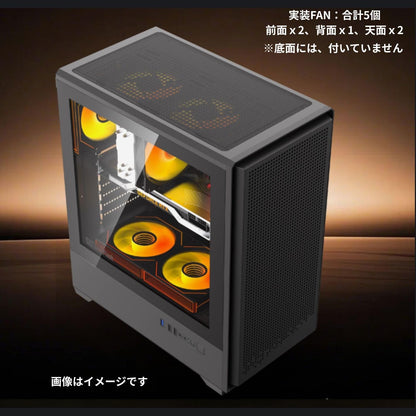 ジーム ゲーミングPC デスクトップ Ryzen 5 5500 RTX 3060 12G メモリ16GB SSD500GB G-StormCG i3Neo ブラック B0GZMCG3L2