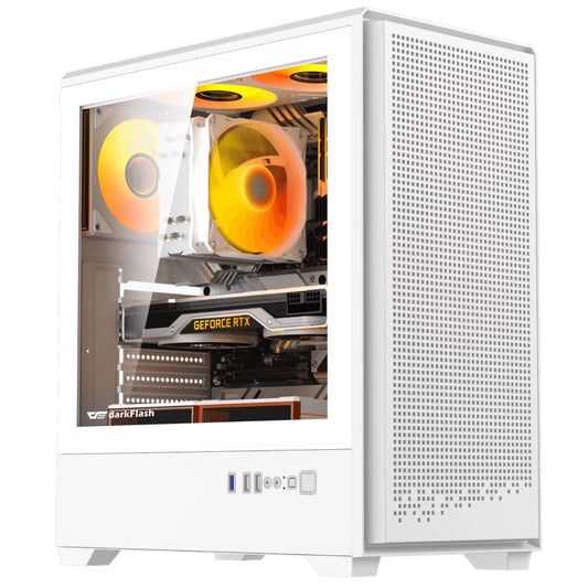 ジーム ゲーミングPC デスクトップ Ryzen 5 5500 RTX 3060 12G メモリ16GB SSD500GB G-StormCG DB330メッシュ ホワイト B0GZMFH18Y