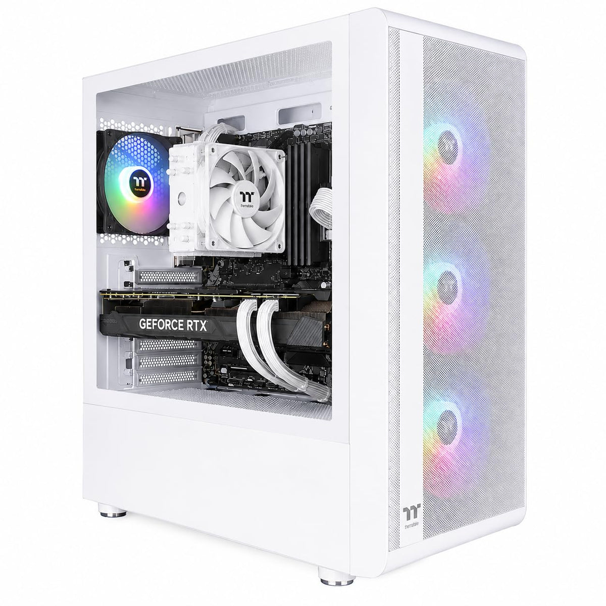 ジーム ゲーミングPC デスクトップ Ryzen 7 5700X RTX 3070 メモリ32GB SSD1.0TB 整備済みGPU S200 TG ARGB Plus ホワイト B0HGKYNTXK