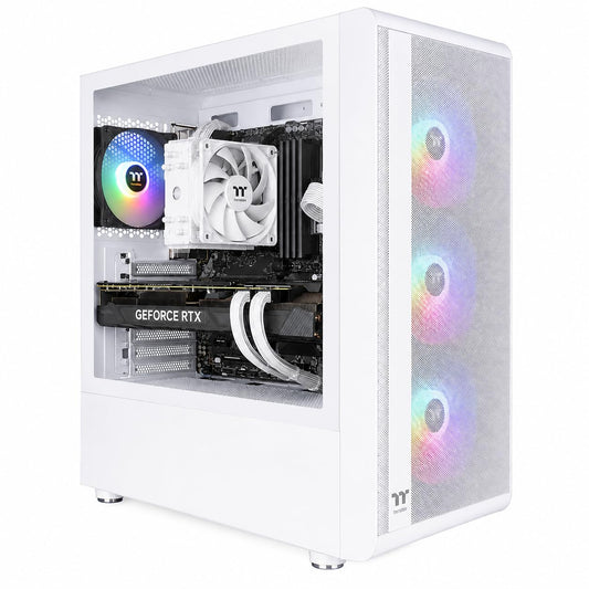 ジーム ゲーミングPC デスクトップ Ryzen 7 5700X RTX 3070 メモリ32GB SSD1.0TB 整備済みGPU S200 TG ARGB Plus ホワイト B0HGKYNTXK