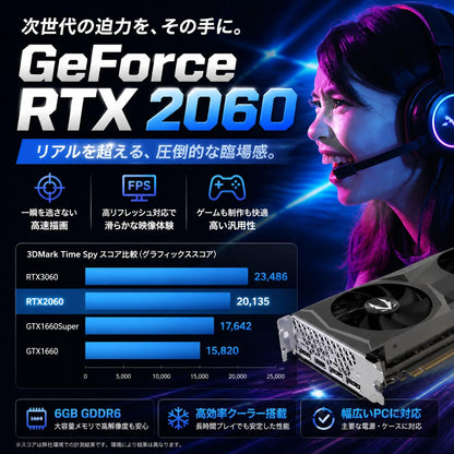 ジーム ゲーミングPC デスクトップ Ryzen 5 3500 RTX 2060 メモリ16GB SSD500GB G-StormCG B275 Pro ホワイト B0GZMFJVT7