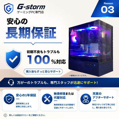 ジーム ゲーミングPC デスクトップ Ryzen 7 5700X RTX 5060 Ti メモリ32GB SSD1TB G-StormXa C3 ホワイト B0FBM1RHDS